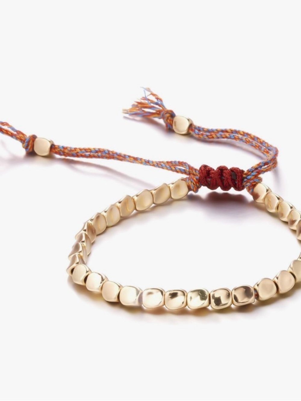 Gold Beaded Adjustable Friendship Bracelet - Women